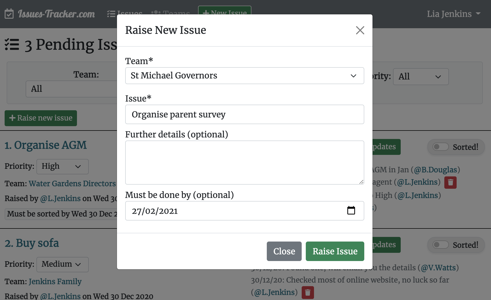 Raise new issues with easy